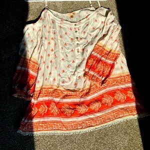 Open shoulder blouse